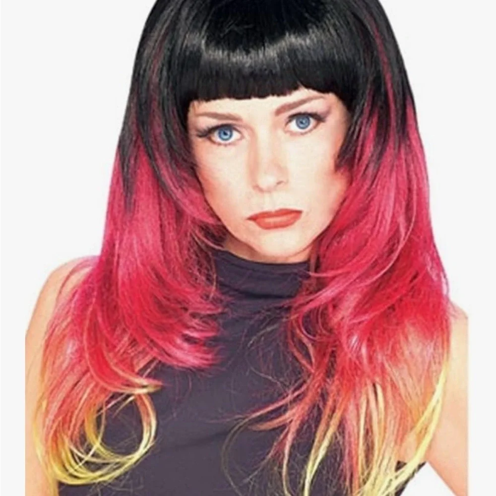 Sunburst Wig - Black and Red